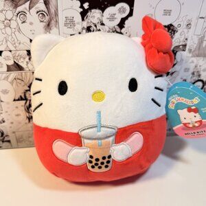 Sanrio Hello Kitty Boba Drink Squishmallow 8” Plush NWT